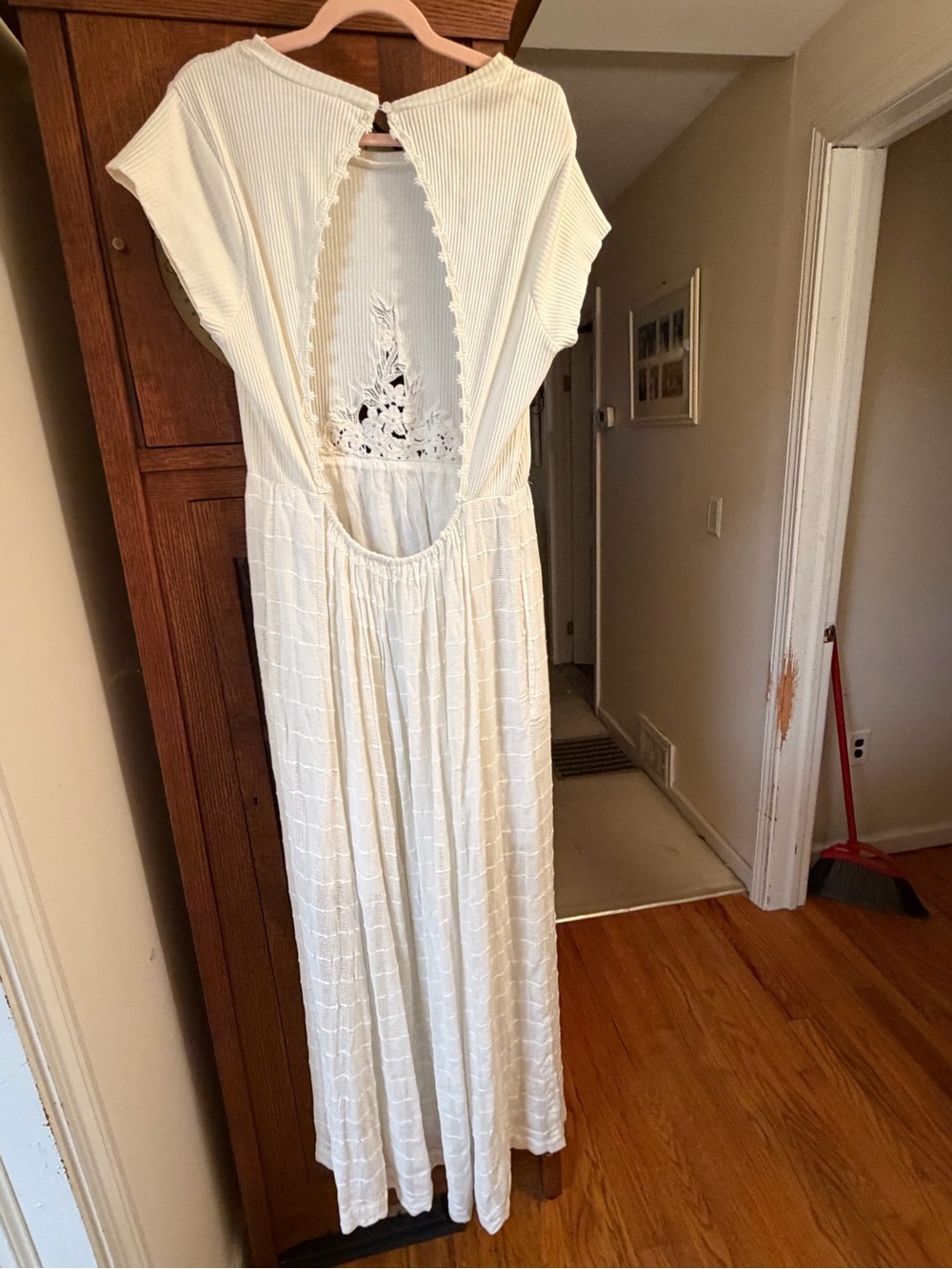 Free People Serenity Cream Crochet-Waist Maxi Dress - Picture 5 of 6